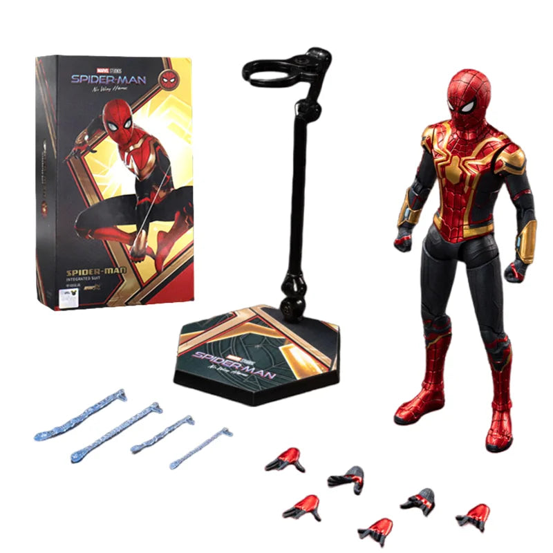 Original ZD PS4 Spider Man Anime Peter Parker Gold Black Action Figure Statue Model Desktop Ornament Garage Kit Birthday Gifts