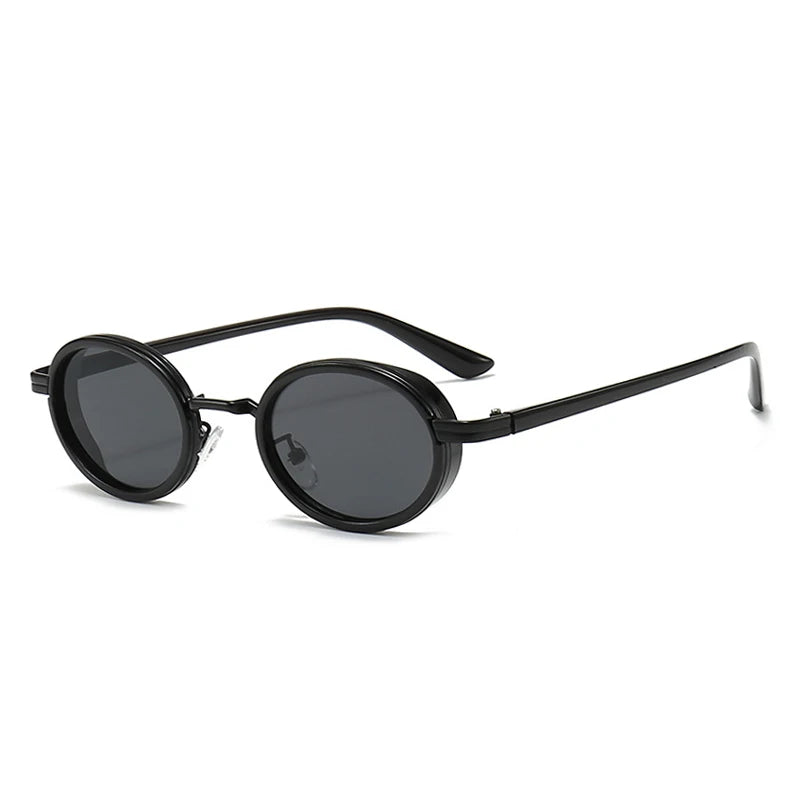 Men Sunglasses Vintage Semi-Metal Women Gradient Shades UV400 Blue