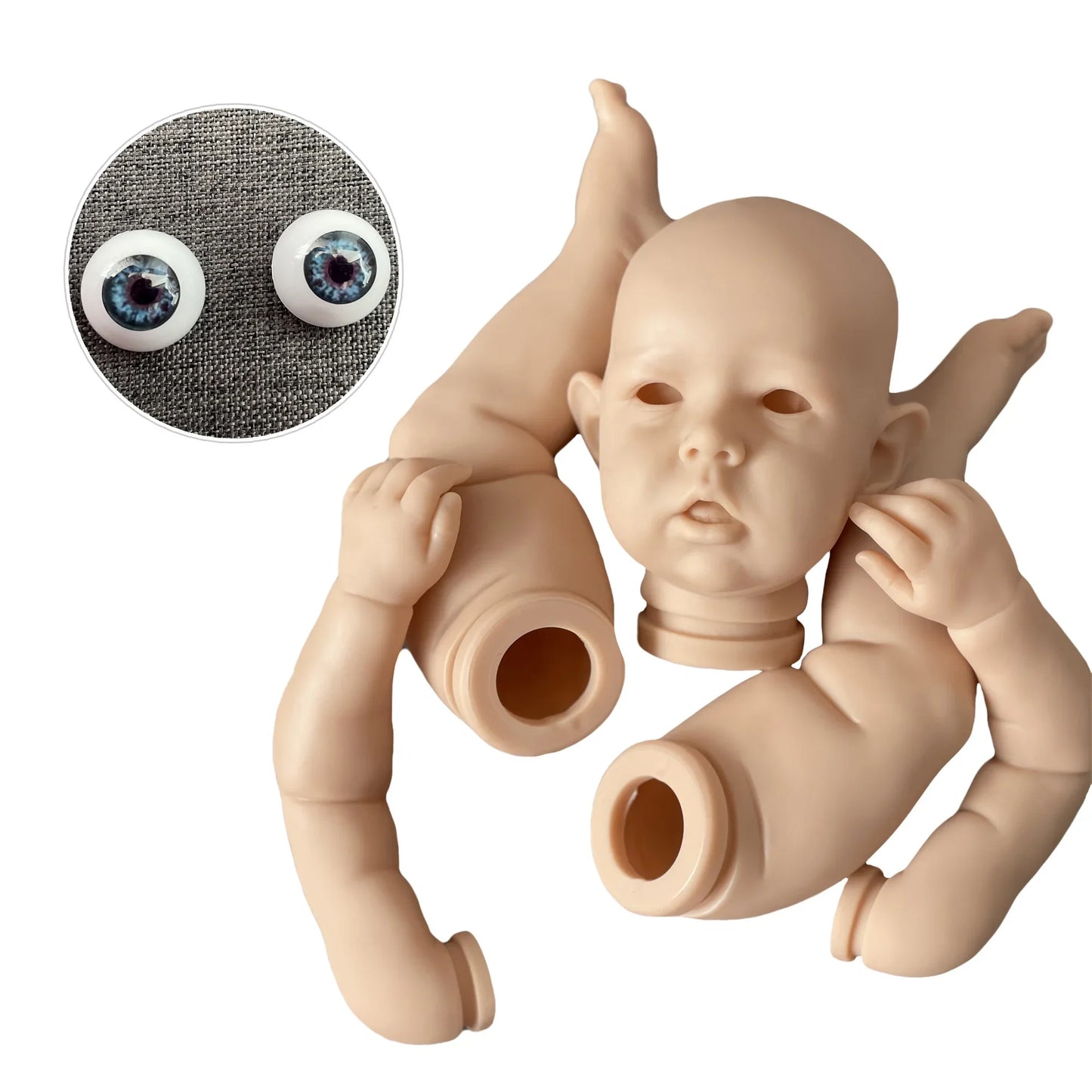 50CM/70CM Liam Bebe Reborn Doll Kits Handmade Painted/Unpainted Realistic Cute Newborn Doll Parts With Teeth Kit Bebé Reborn