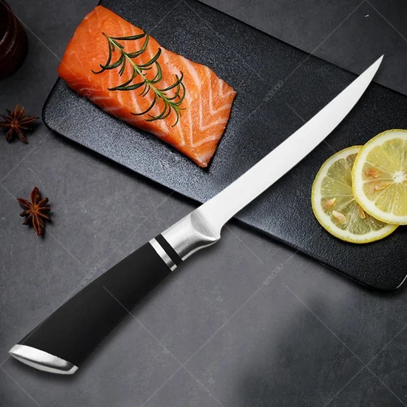 Japanese Chef Sashimi Knife Salmon Cleaver Stainless Steel Butcher's Meat Cutting