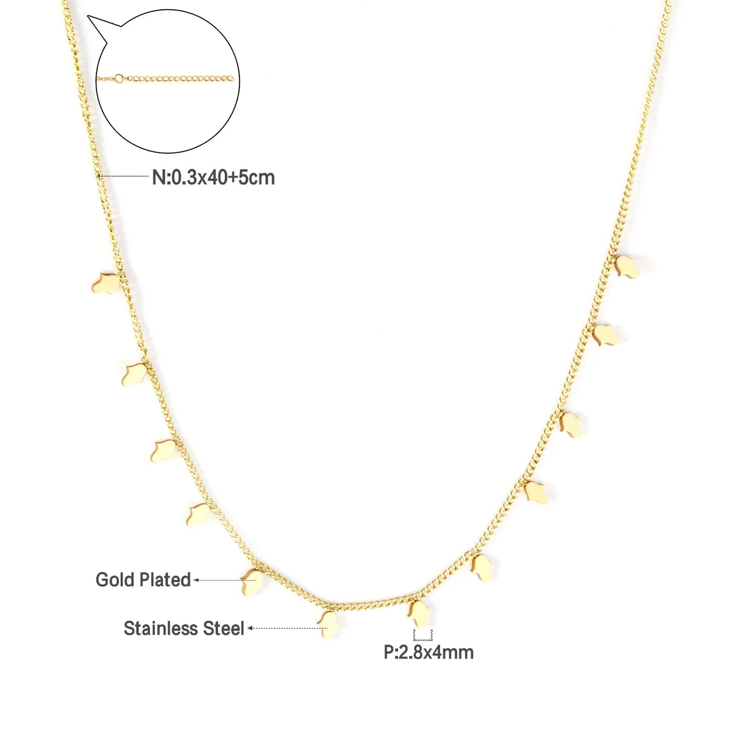 LUXUKISSKIDS Woman Collier бижутерия Golden Chains Necklaces Bohemia Star Heart Elegant Stainless Steel Jewelry Trendy