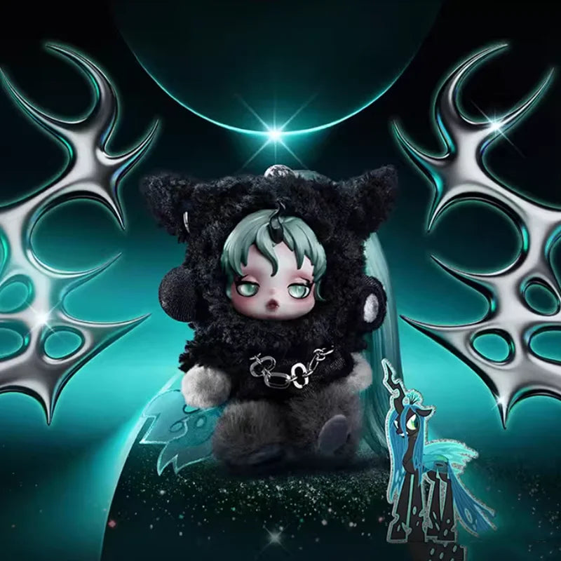 POPMART SKULLPANDA x My Little Pony YOU FOUND ME Series Pendant Blind Box Guess Bag Desktop Decoration Model Toys Anime Figure