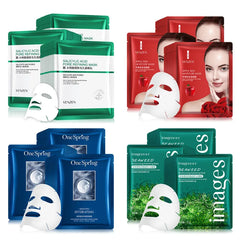 15Pcs Fresh Fruit Face Mask Snail Hyaluronic Acid Hydrating Firming Skincare Sheet Masks Facial Mask Korean Cosmetics