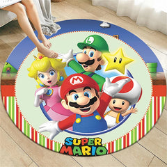 Mario Movie,Game Printed Circular Carpet,Bedroom Decorative Rug,Use Non-slip Floor