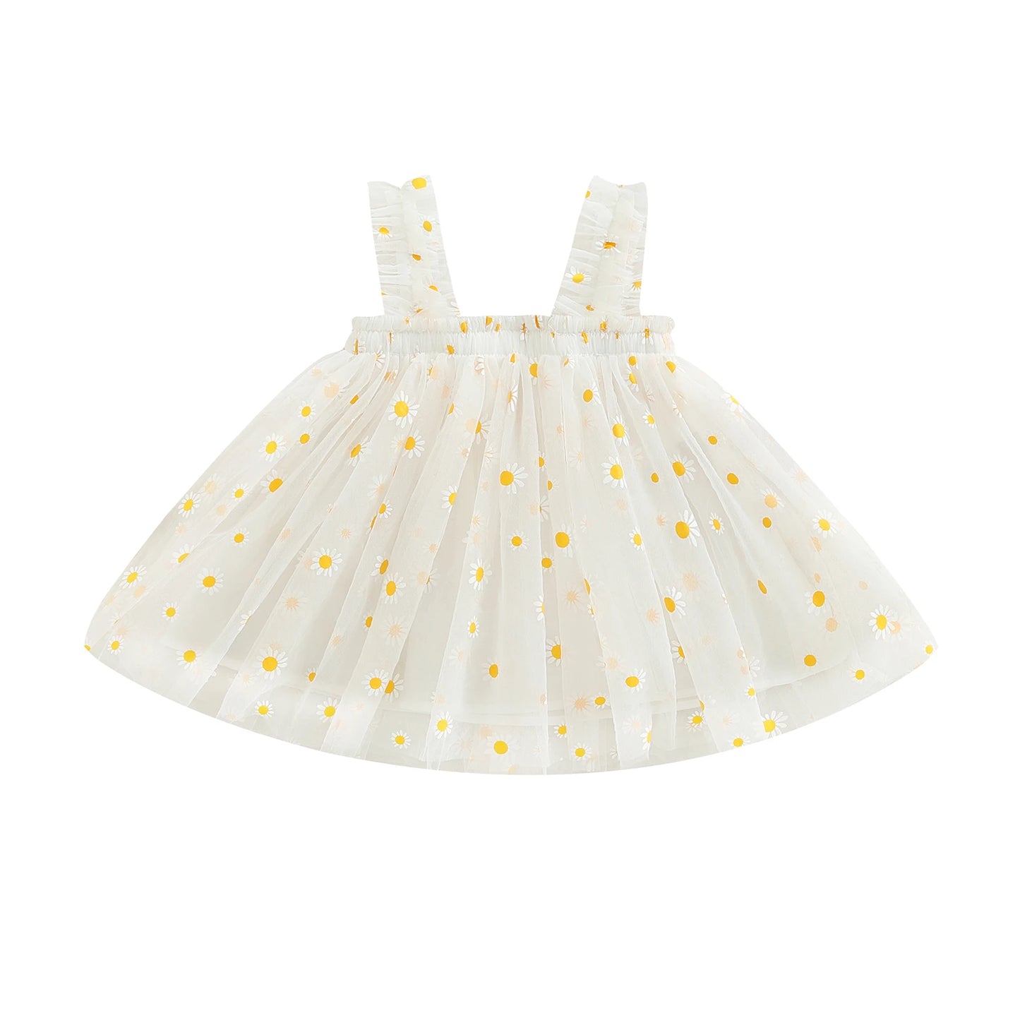 6M-5Y Summer Toddler Kid Baby Girls Tulle Dress Daisy Dresses For Girls