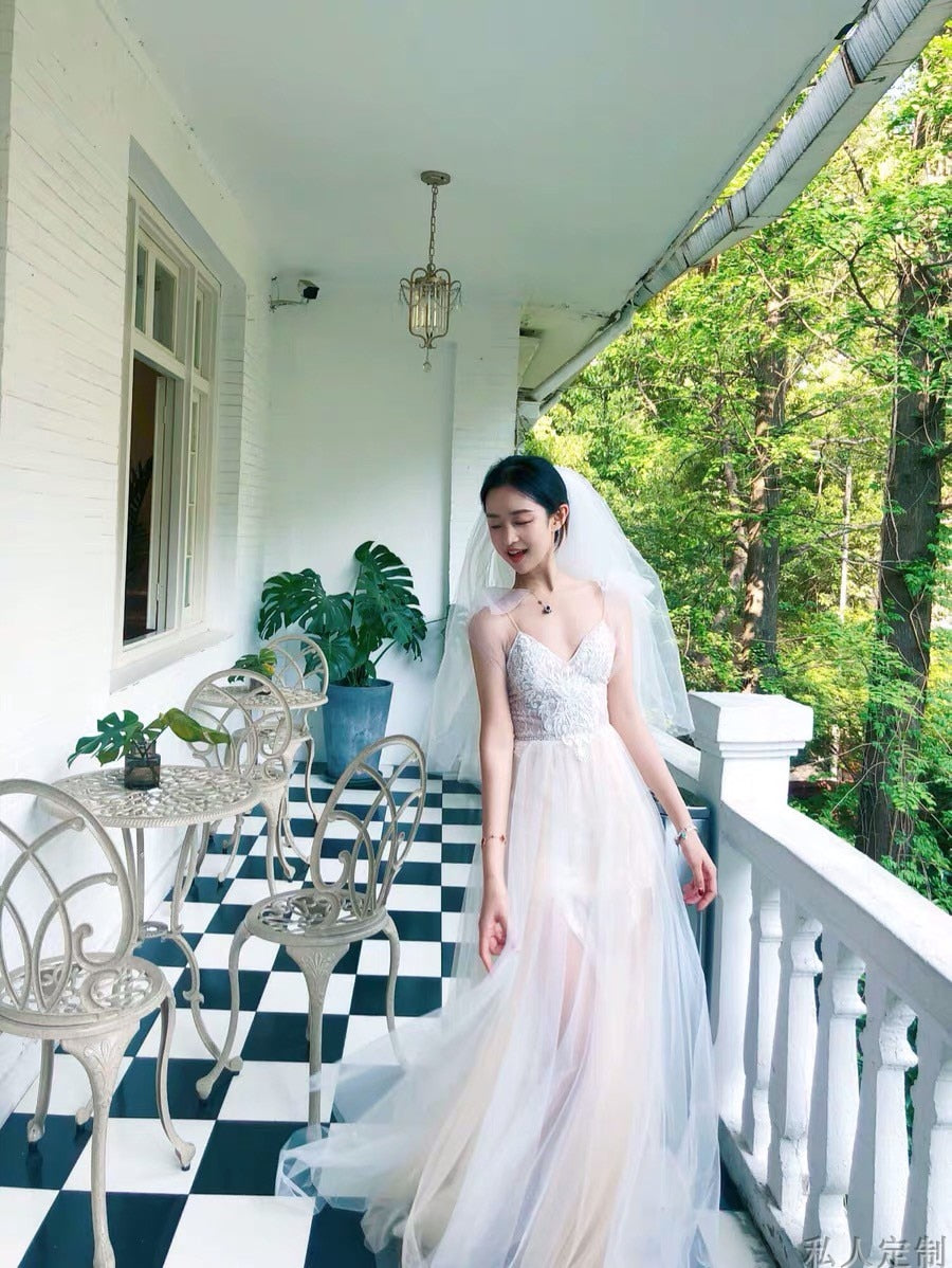 White Bridesmaid Dresses: Wedding Dress Bride Temperament Heavy Industry