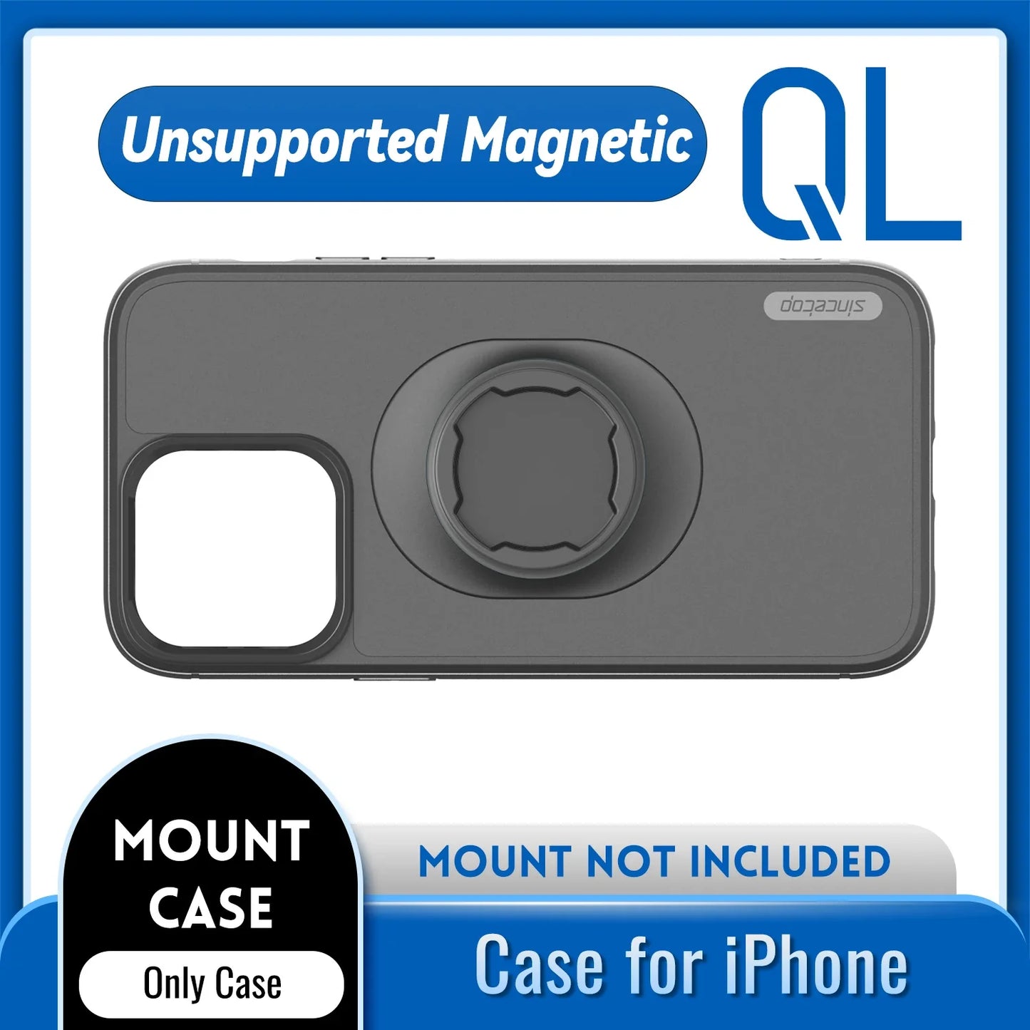 Quad-style Moto/Bike/Motorcycle/Bicycle Case for iPhone 17/16/15/14/13/12/11 Pro/Max fit Phone Holder Mount with Lock-in Design