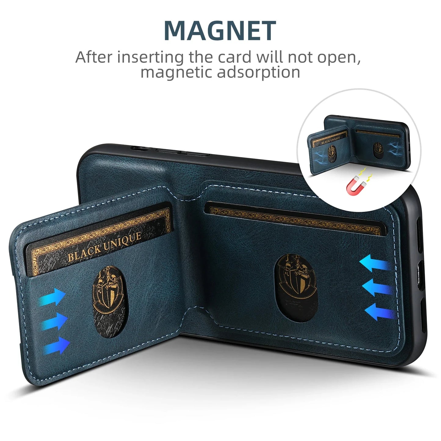 SUTENI Luxury Leather Card Holder Phone Case Wallet Kickstand Cover For iPhone 17 16 15 14 13 12 11 Pro Plus Max X Xs XR