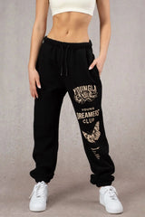 sweatpants gym bodybuilding running training pants cotton terry printed