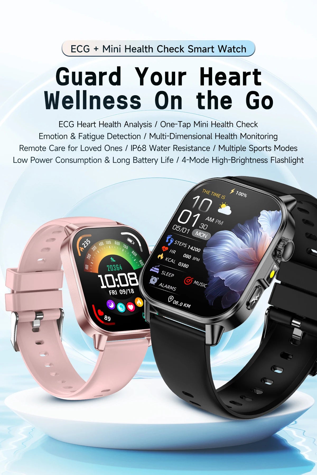 Body Composition analysis Monitoring Smart Watch Men ECG Heart Rate Blood pressure Uric Acid Health Tracker Smartwatches 2026New
