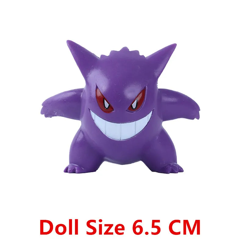 Pokemon Cartoons Movie Anime Figure Gengar Charizard Pikachu Collection Model Pocket Monster Action Toys Kids Christmas Gifts