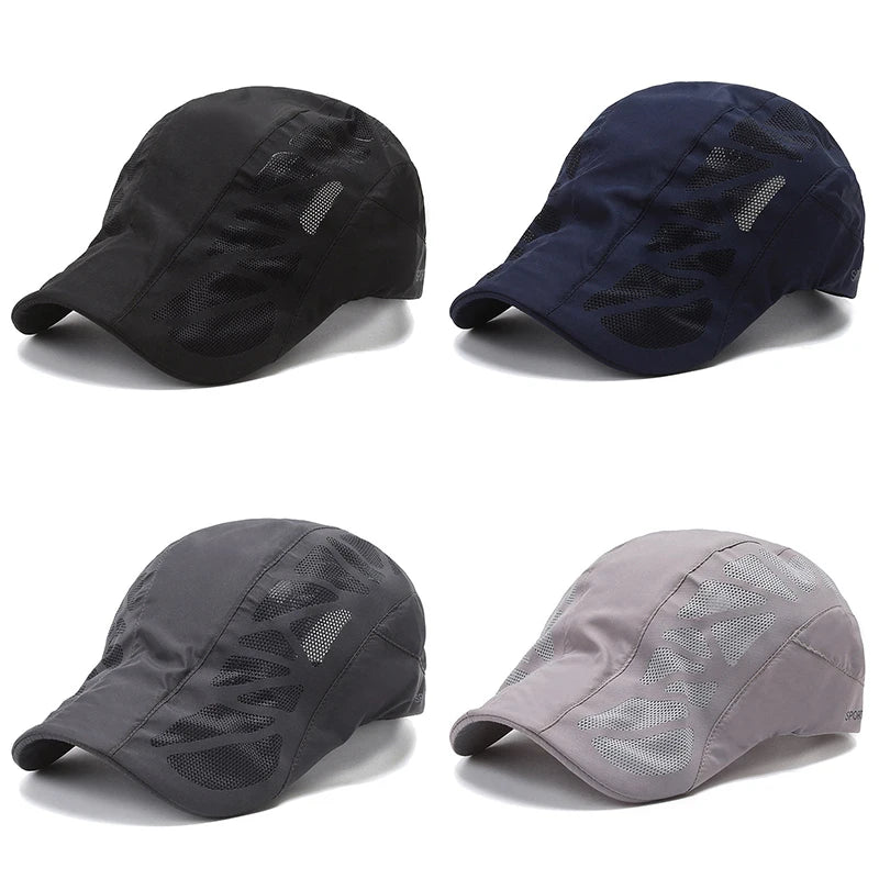 Sports Mens Sun Hats Breathable Mesh Quick-drying Visor Caps Outdoor