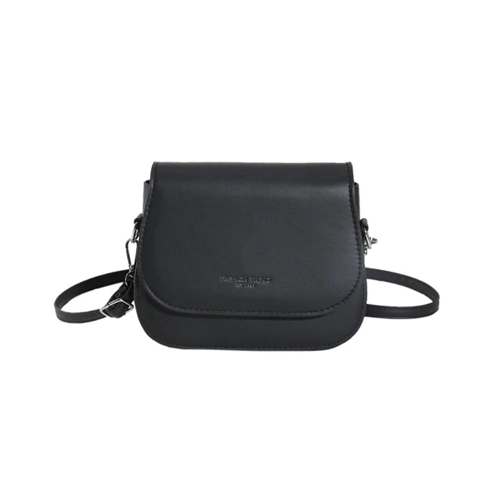 Women's Crossbody Bag Solid Color Fashionable Flipped Bag Retro Casual