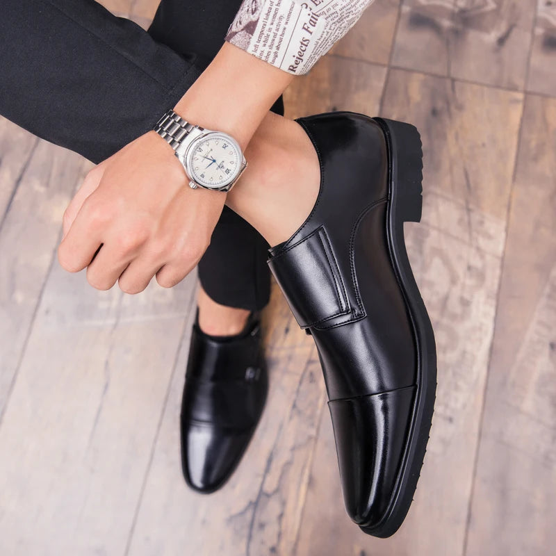 Men shoes Leather Oxford Dress Shoes Comfortable Gentleman's Stylish Business Formal Shoes Flats 38~48 Zapatos Hombre #TLK003