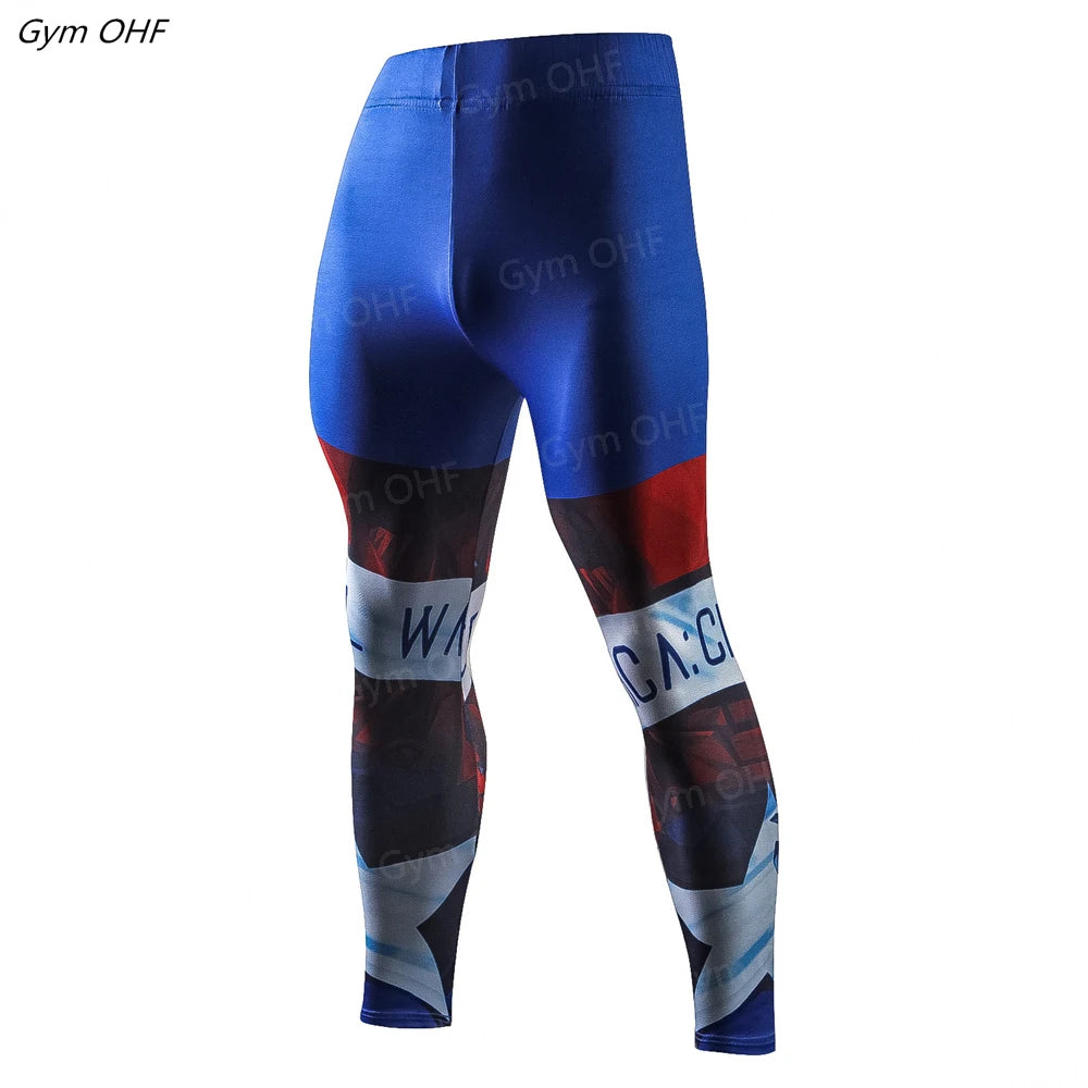 Rashguard Men Compression Tight Leggings Running Sports Male Fitness Jogging Pants