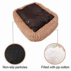 Rectangle Plush Dog Bed Small Medium Big Pet Cat Dog Bed Soft Washable Winter