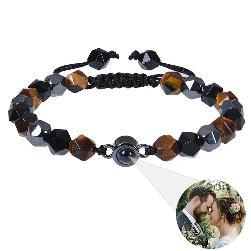 Custom Bracelet with Picture inside Personalized Projection Bracelets with Photos Picture Bracelet Personalized Memorial Gifts