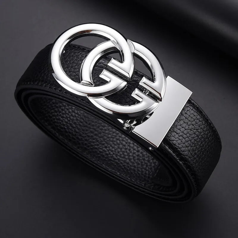 Luxury Brand Famous Genuine Leather Male Belts Business Men Belts for Pants Jeans Strap High Quality Designers Double G Buckle
