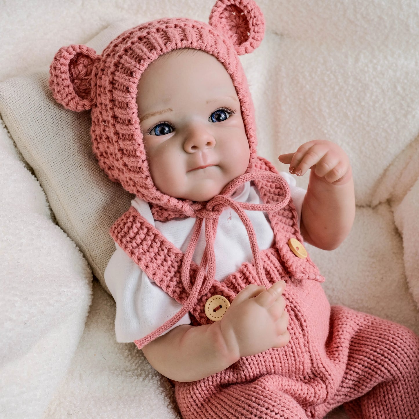 NPK 18inch Bettie Reborn Baby Doll - Newborn Lifelike Soft Touch Cuddly 3D Skin Painted Hand Drawn Hair Collectible Toy
