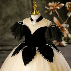 Girls Evening Dress Infant Girl Patchwork Beading Ball Gowns Infant Piano