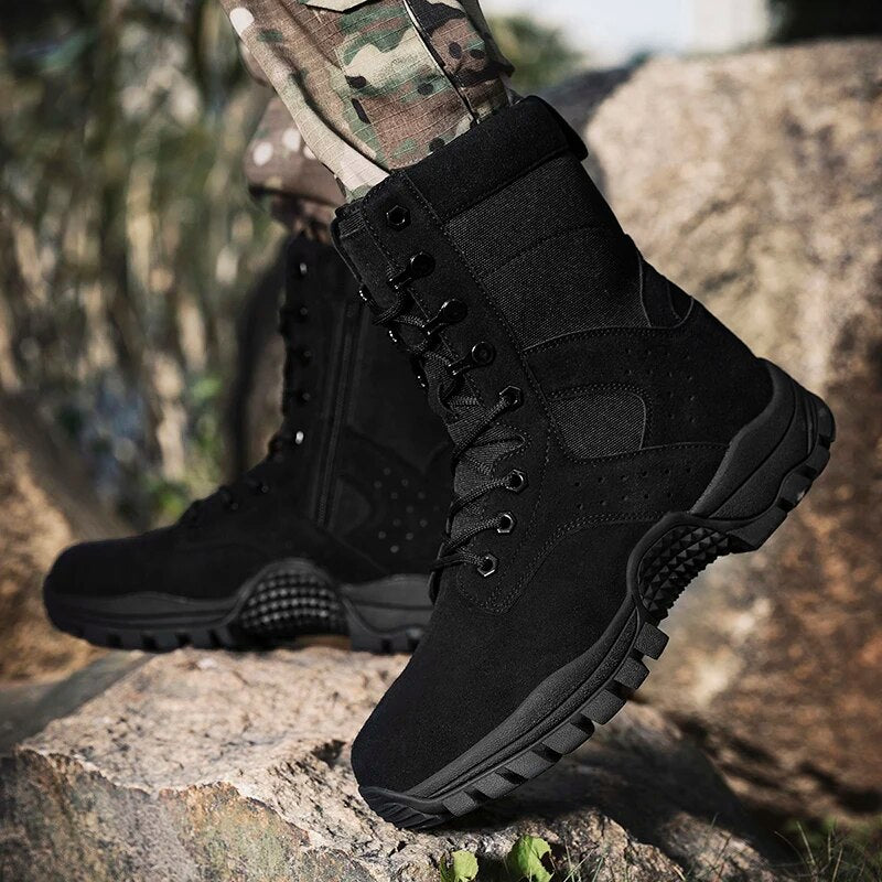 Men Military Boots Outdoor Non Slip Hiking Boots Tactical Desert Combat Ankle Boots