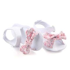 Baby Girls Summer Shoes Sandals Infant First Walkers Big Bow Floral Sneaker