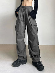 Harajuku Oversized Cargo Parachute Pants Women Streetwear Vintage Y2k