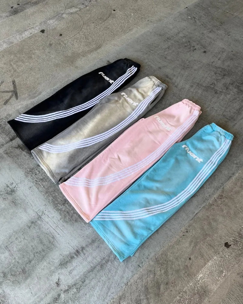 Wide-leg Pants Y2K Harajuku Retro Classic Striped Sweatpants Hip-hop Street