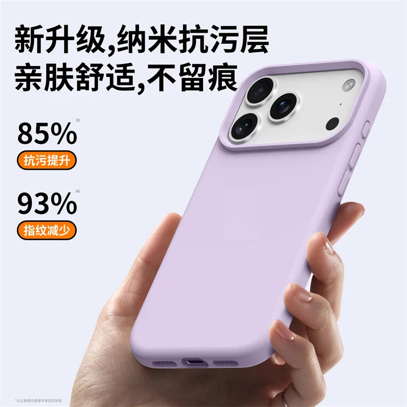 Magnetic Case For iPhone 17 Pro Max 17 Ari MagSafe Liquid Silicone Comfortable Feel Built in Flocking Protect Cover
