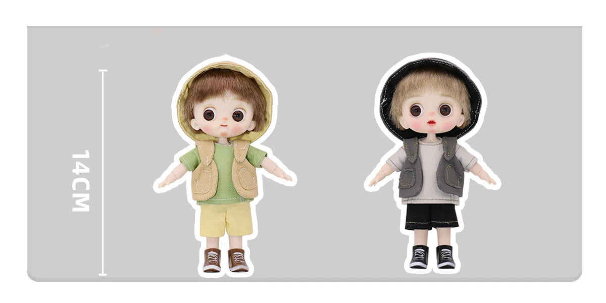 Mini Ob11 Bjd Doll Accessories Obitsu 11 Clothes Dolls For Girls Boy Toys Baby Kawaii Anime Toy Cute Items Miniature Costume