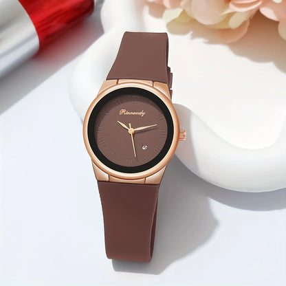 Fashion Roma Dial Women Calendar Quartz Watches Casual Silicone Band Ladies Sports Wristwatch Reloj Mujer