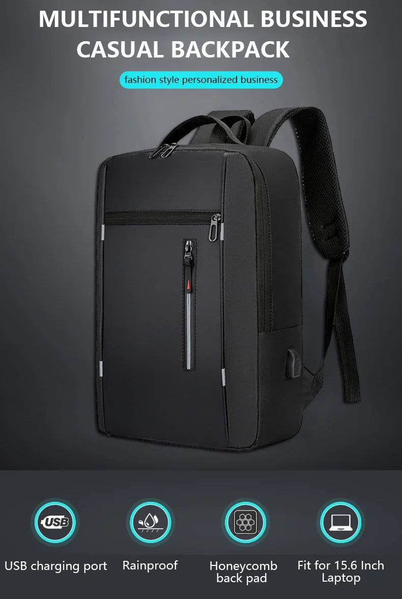 Waterproof Business Backpack Men USB School Backpacks 15.6 Inch Laptop Backpack Large Capacity Bagpacks for Men Back Pack Bags