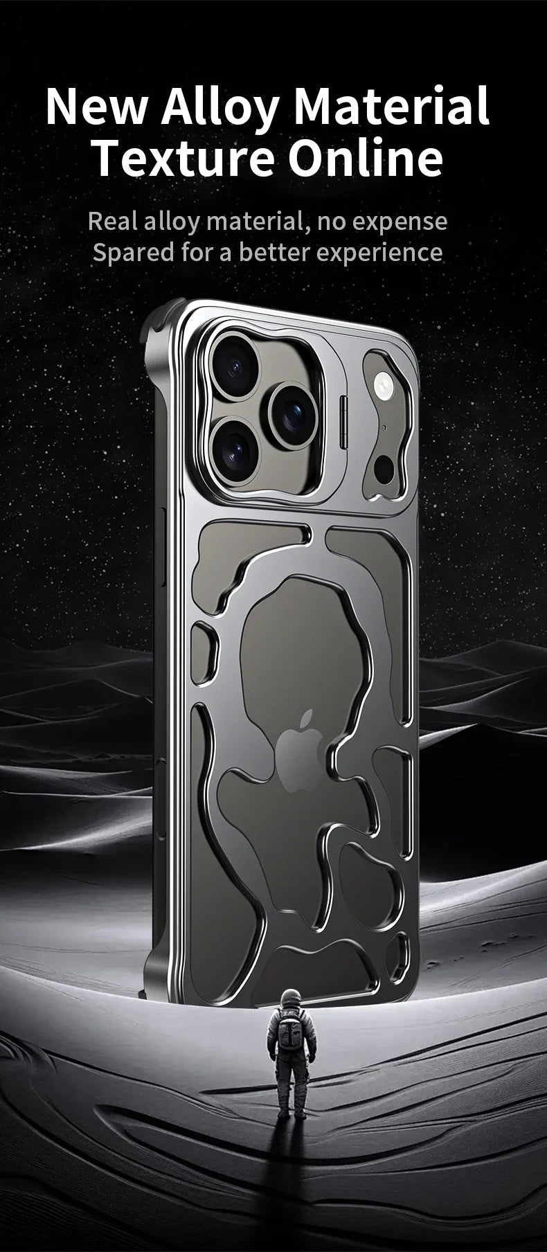 Metal Hollow Magnetic Phone Case,For IPhone 17 Pro Max iPhone Air Protective Case, Breathable And Heat Dissipating Metal Bracket