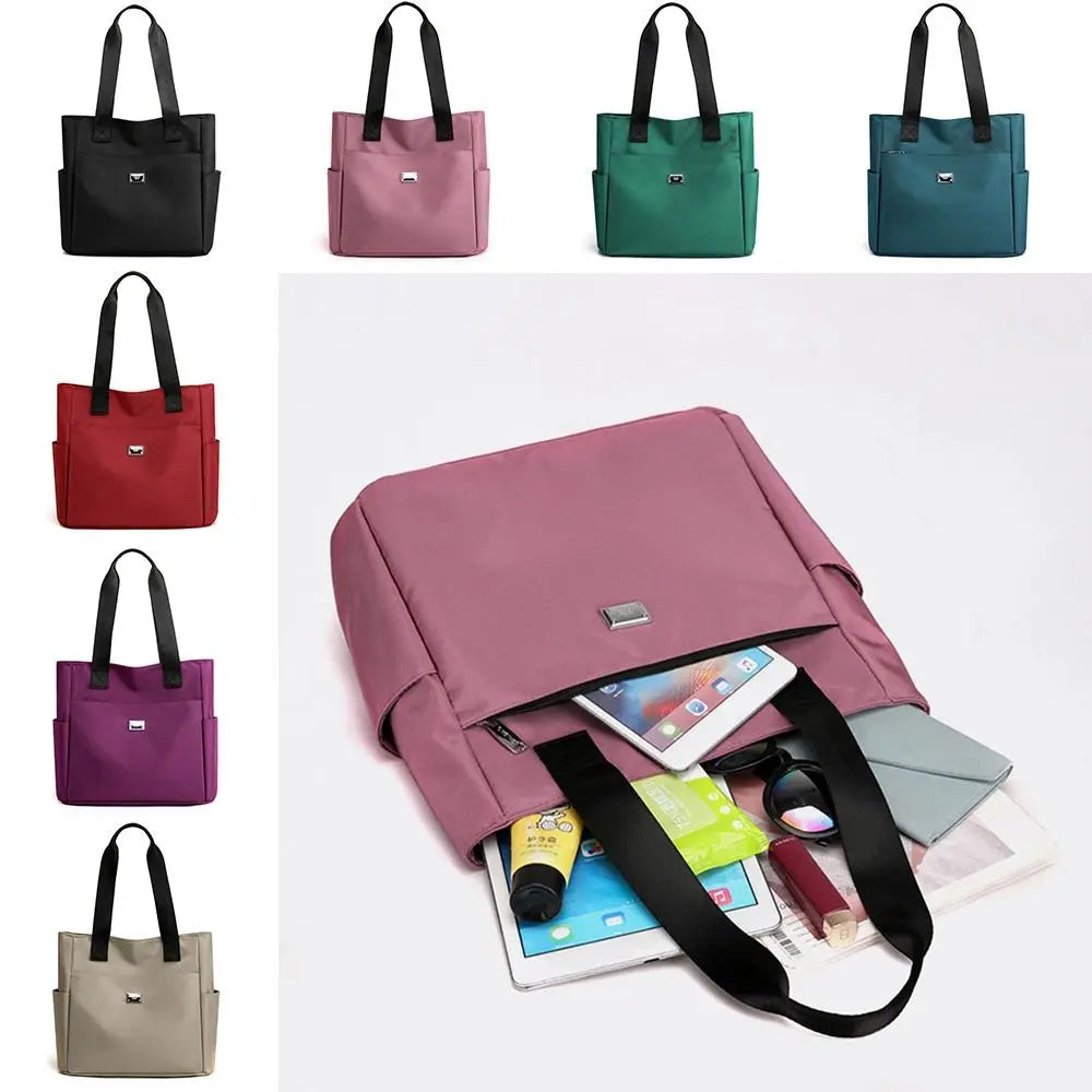 Large Capacity Handbag Shoulder Bag Lightweight Waterproof Nylon Shoulder Bag