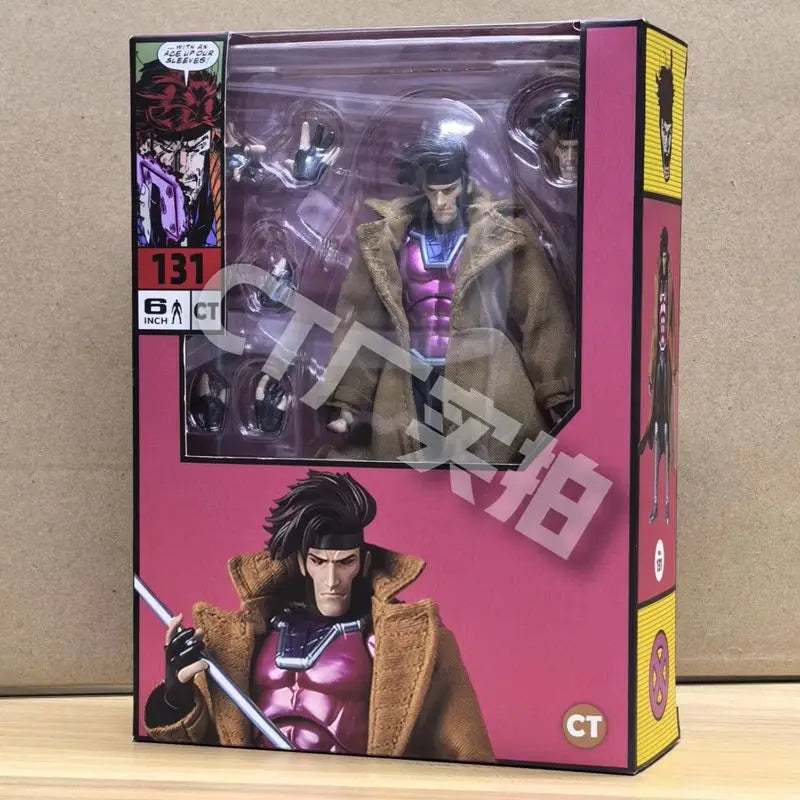 CT Toys Gambit Figure Mafex 131 X-Men Wolverine Shf Anime Action Figure 18cm Figurine Statue Model Customized Gifts for Kids