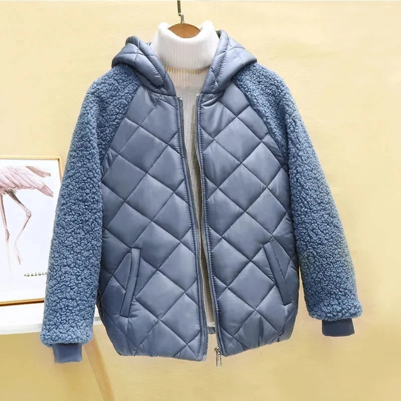 Down Cotton Jacket Female Short Coat Autumn Winter Women's Hooded Loose