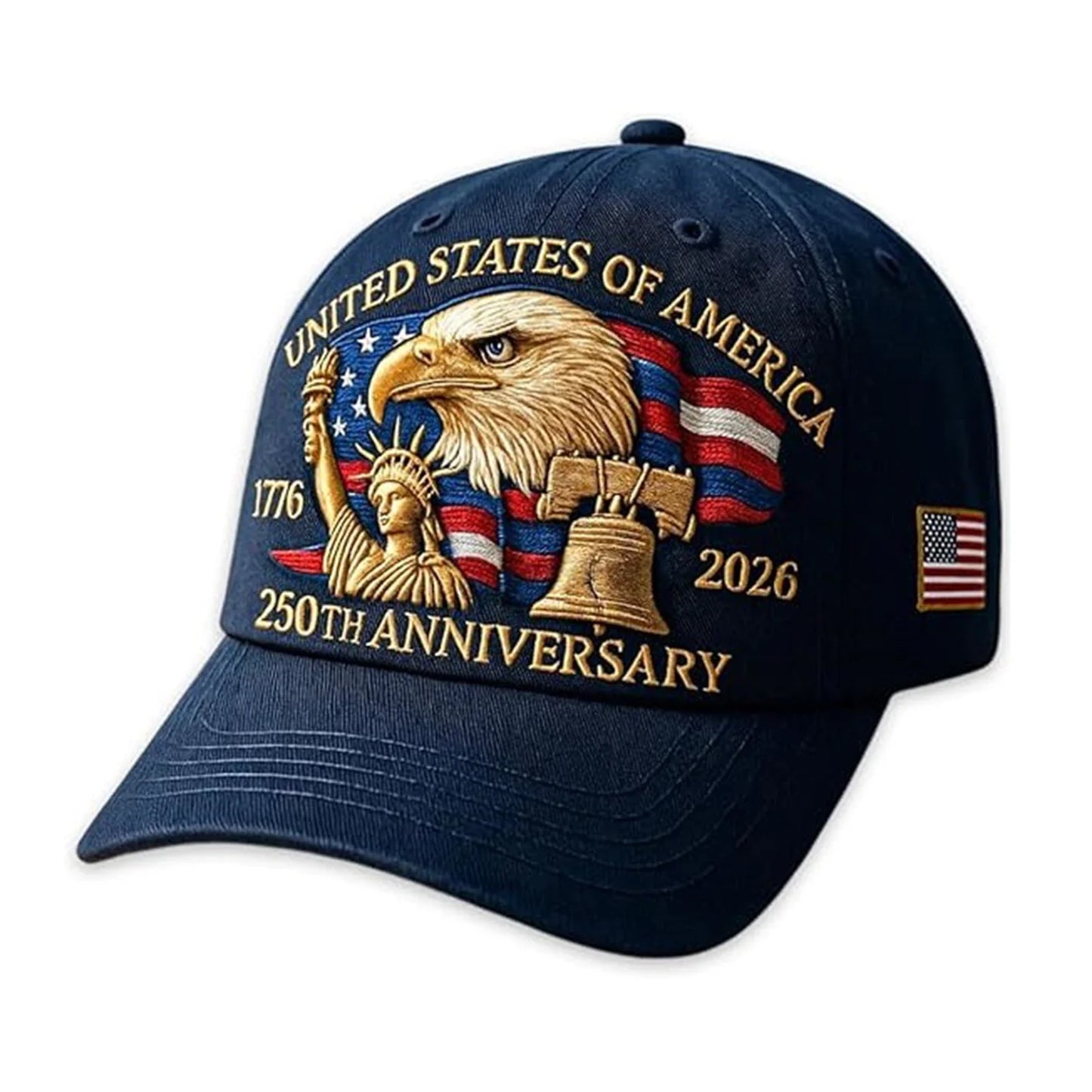 US 250th Anniversary Cap Retro Washed Patriotic Cap Trucker Hat Outdoor Sunhats Sports Hat reathable Baseball Caps for Men Women