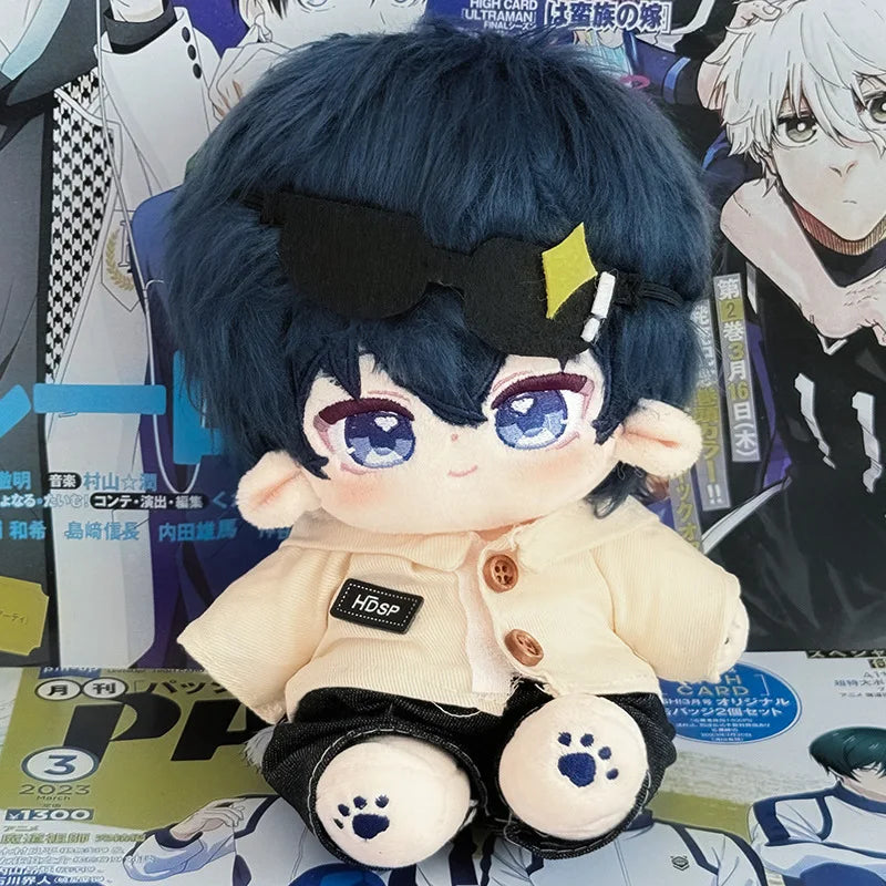 20cm Anime Football Game Blue Prison Baby Plushie Dolls Toys Idol Changeable Clothes Cospslay Cartoon Doll  Fans Collection Gift