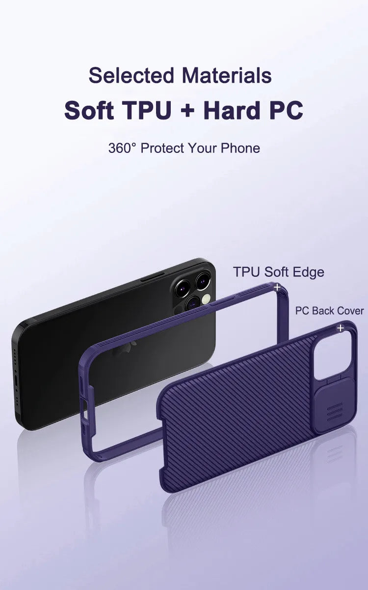 Slide Camera Lens Protection For Magsafe Magnetic Wireless Charging Case For iPhone 13 14 15 16 Pro Max Plus Soft Silicone Cover