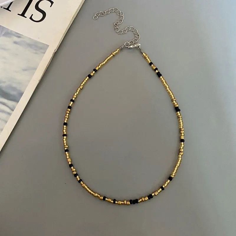 New Seed Beads Bohemia  Choker Chain Fashion  Charm Collar Colorful Handmade Colar Collar Necklace Jewelry Femme