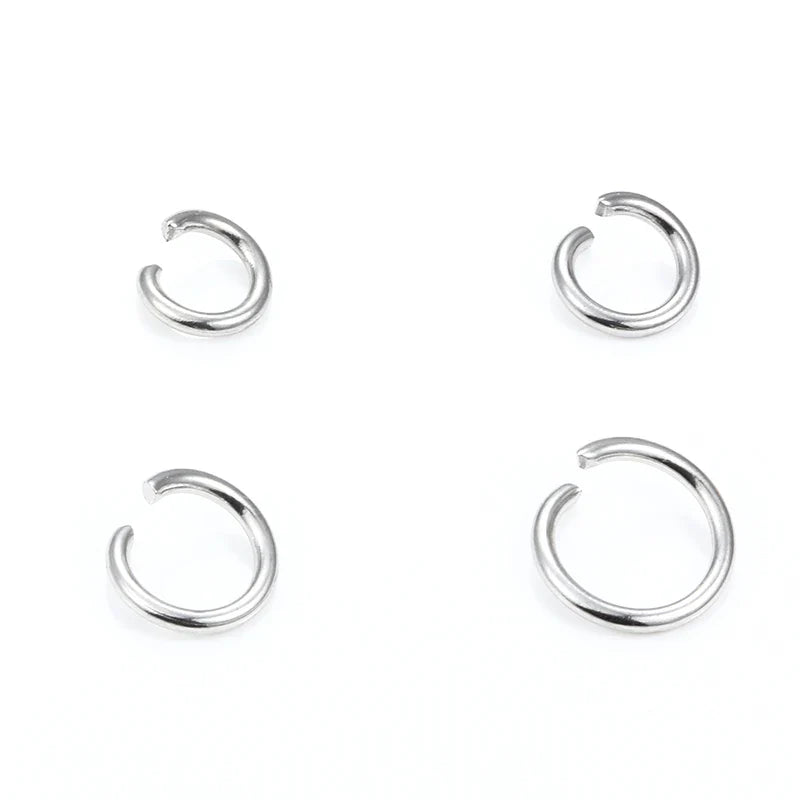 1.5mm Thick Stainless Steel Width 8mm 9mm 10mm 12mm  Open Jump Rings For Jewelry Making Supplies Accessories Findings Not Fade