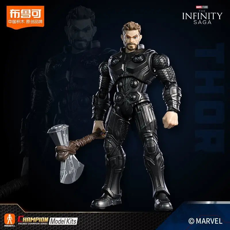 Original Blokees Marvel Champion Class Captain America Anime Figure Action Assembly Building Collection Model Toys Hobby Gifts