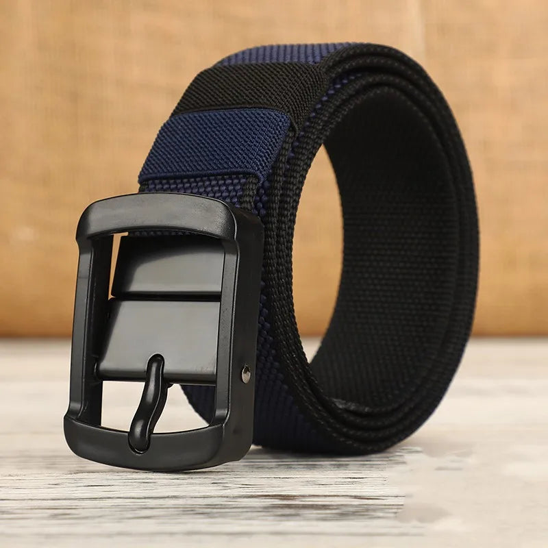 New canvas waist belt men's needle buckle leather belt nylon woven workwear casual tactical young teenagers students