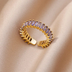 Wedding Rings For Women Gold Color Open Finger Ring Party Jewelry