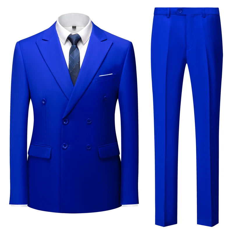 Tuxedo for Mens: Men's Casual Boutique Double Breasted Suit Trousers