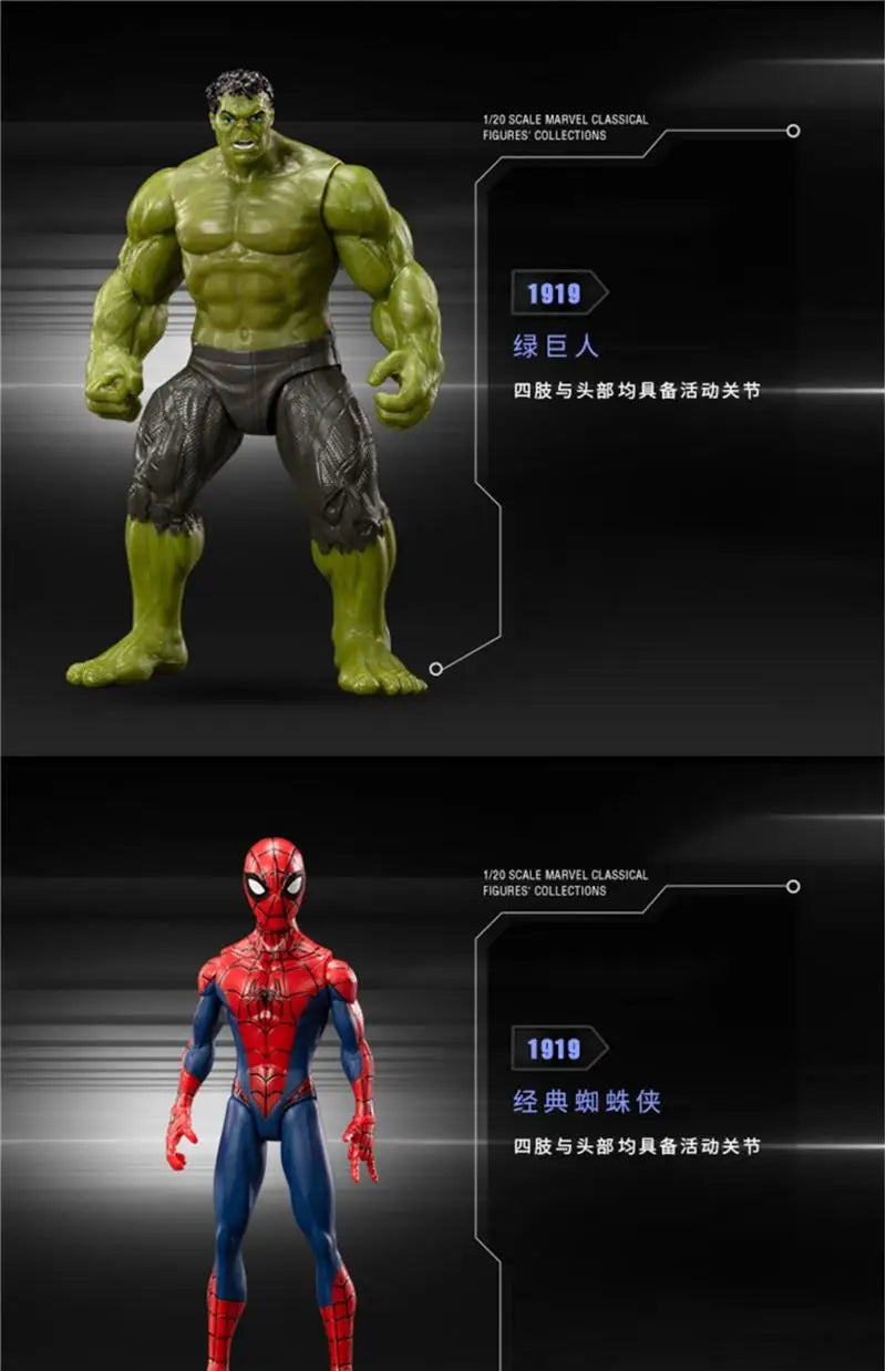 ZD Toys Official Avengers Legends: Iron Man, Spider Man, Thor, Captain America, Thanos, Hulk, War Machine Action Figures