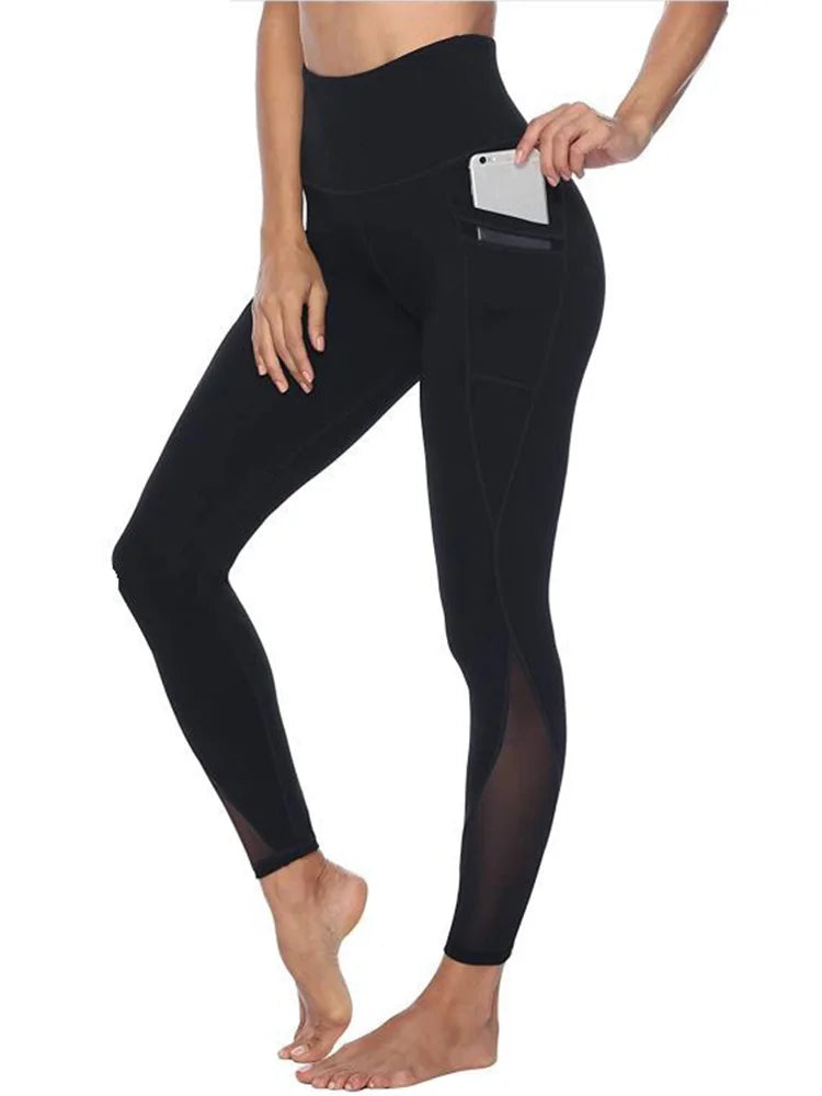 High Waist Push Up Leggins Fitness Tights Pocket Workout Leggings Women