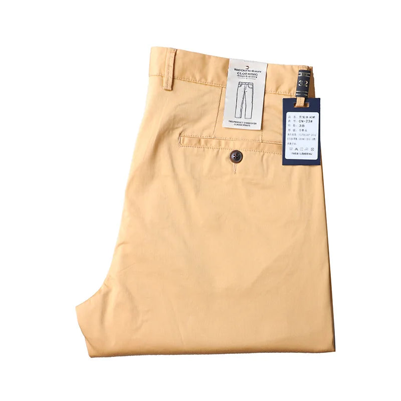 Autumn Spring Solid Color Suit Pants Men Straight Korea Style Clothes Yellow Red Business