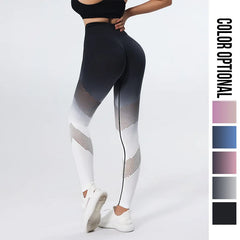 Women Sport Seamless Leggings Fitness Running Yoga Pants Gradient High Waist