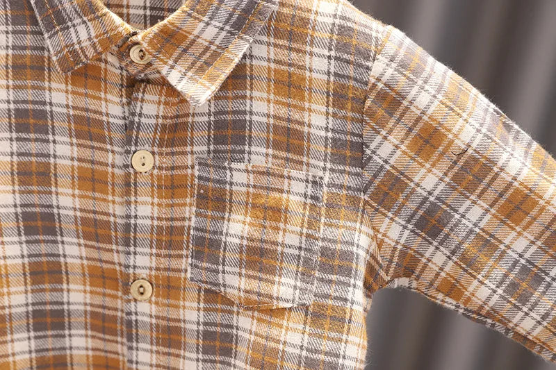 Baby Boys Clothes Suit Children Casual Plaid Shirt Vest Pants 3Pcs/Sets Toddler Cotton Costume Kids Tracksuits